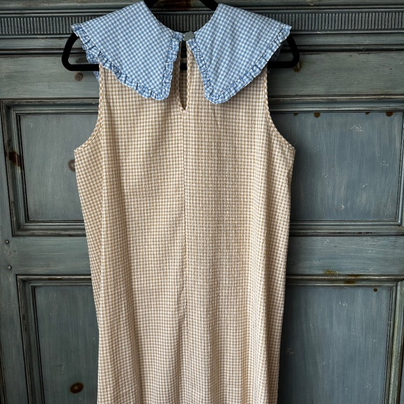 Lisa Says Gah Stevie Gingham Patchwork Midi Dress Size L - Picture 10 of 11